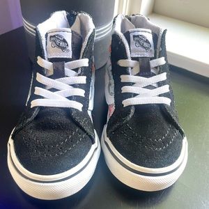 Girls floral high top vans, size 7 1/2.